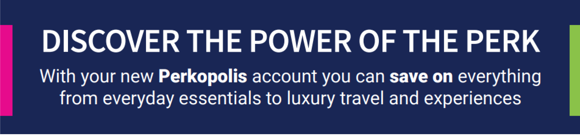 Discover the Power of the Perk text on dark blue image